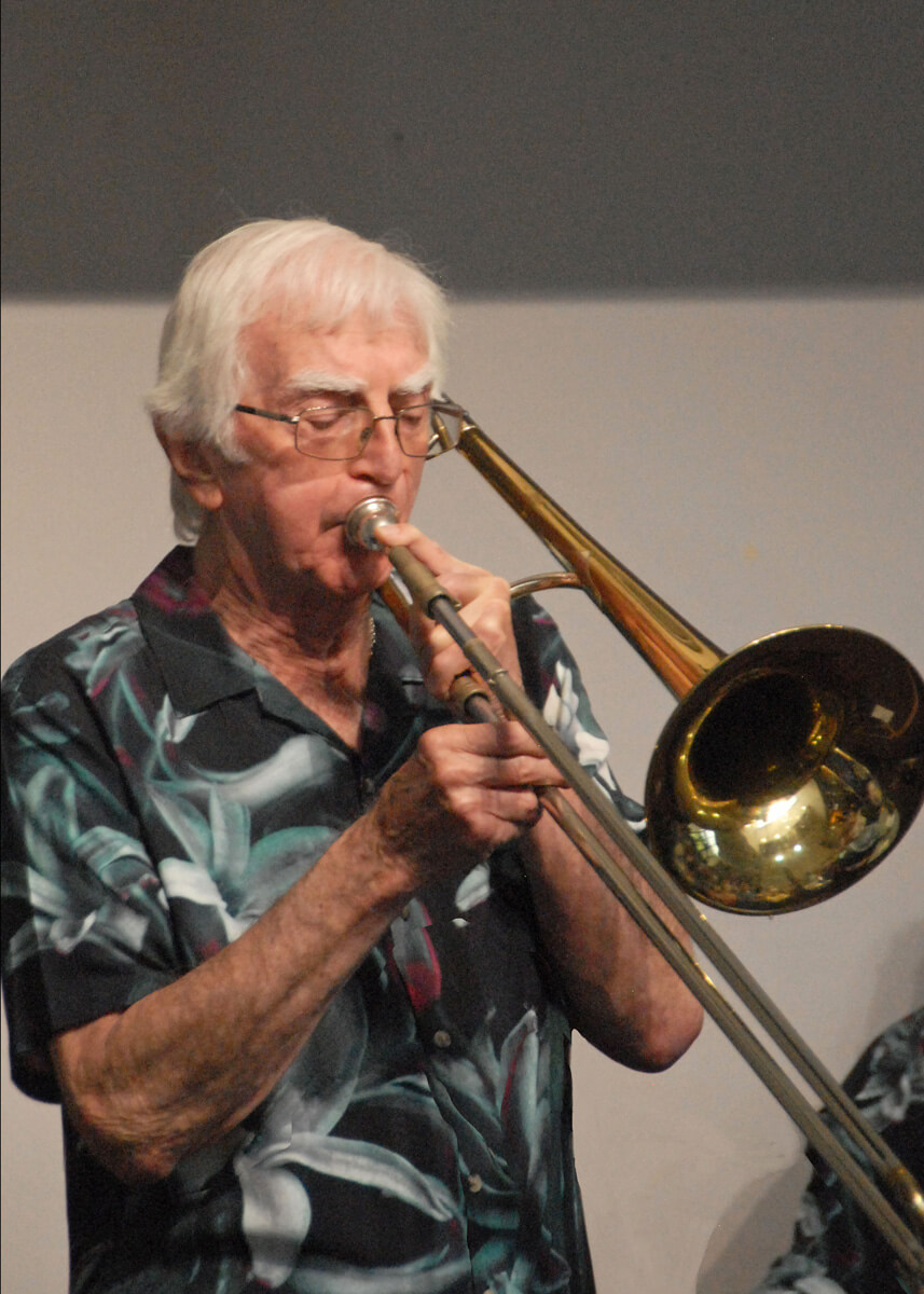 Colin Graham playing trombone