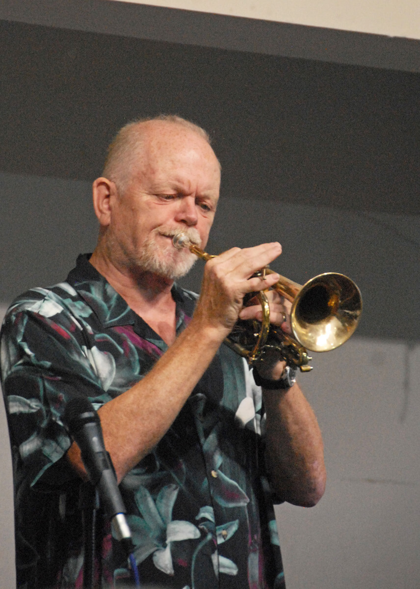 Pete Leonard playing trumpet
